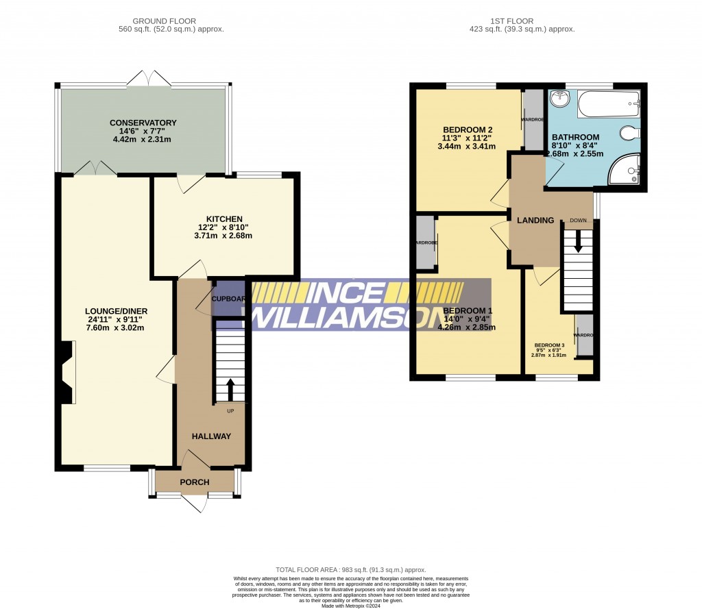 Floorplans For Millbrook Close, Wheelton, Chorley