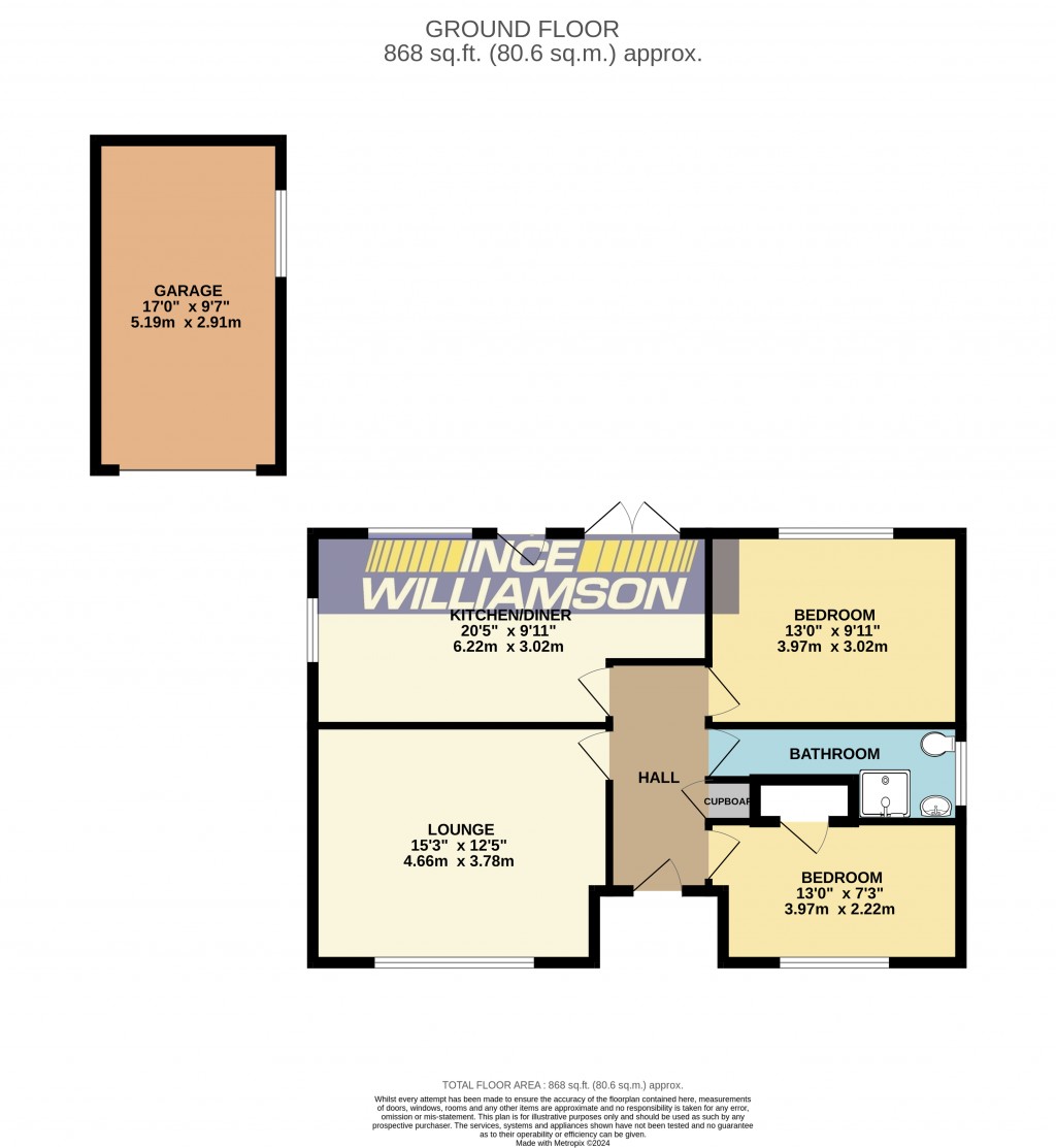 Floorplans For Parke Road, Brinscall, Chorley
