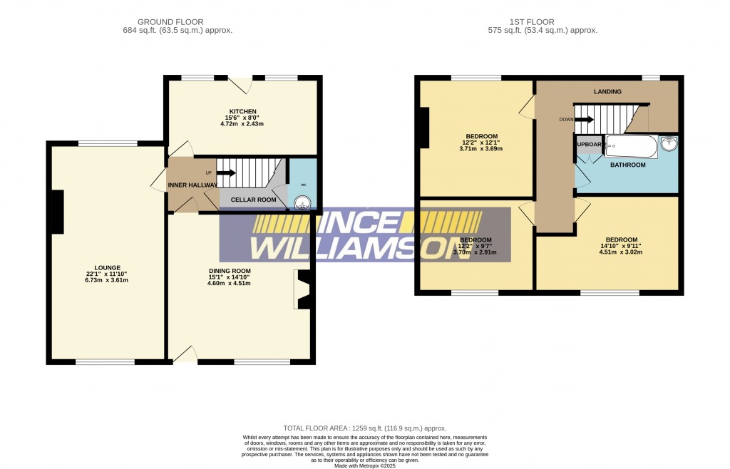 Floorplans For Clayton Fold Farm Cottage, Oakmere Avenue, Withnell, Chorley