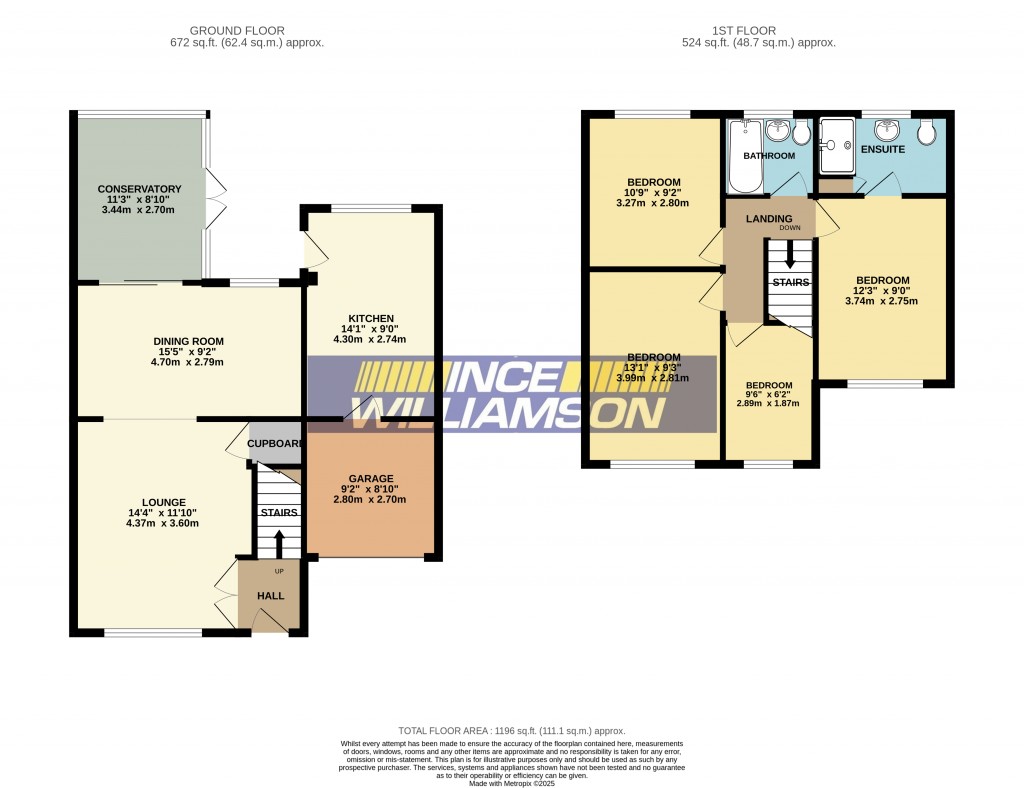 Floorplans For Birch Avenue, Euxton, Chorley