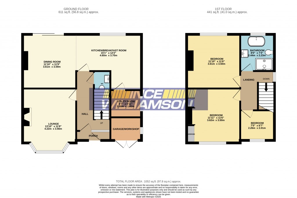 Floorplans For Preston Road, Whittle Le Woods, Chorley