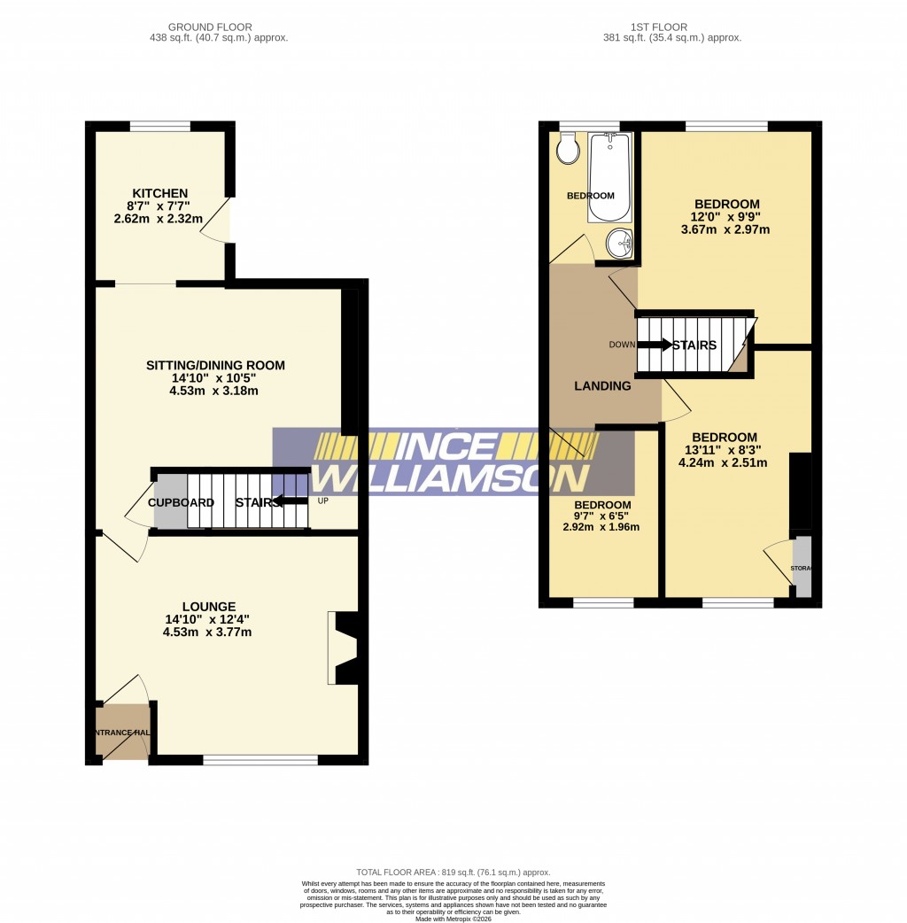 Floorplans For Chapel Lane, Coppull, Chorley