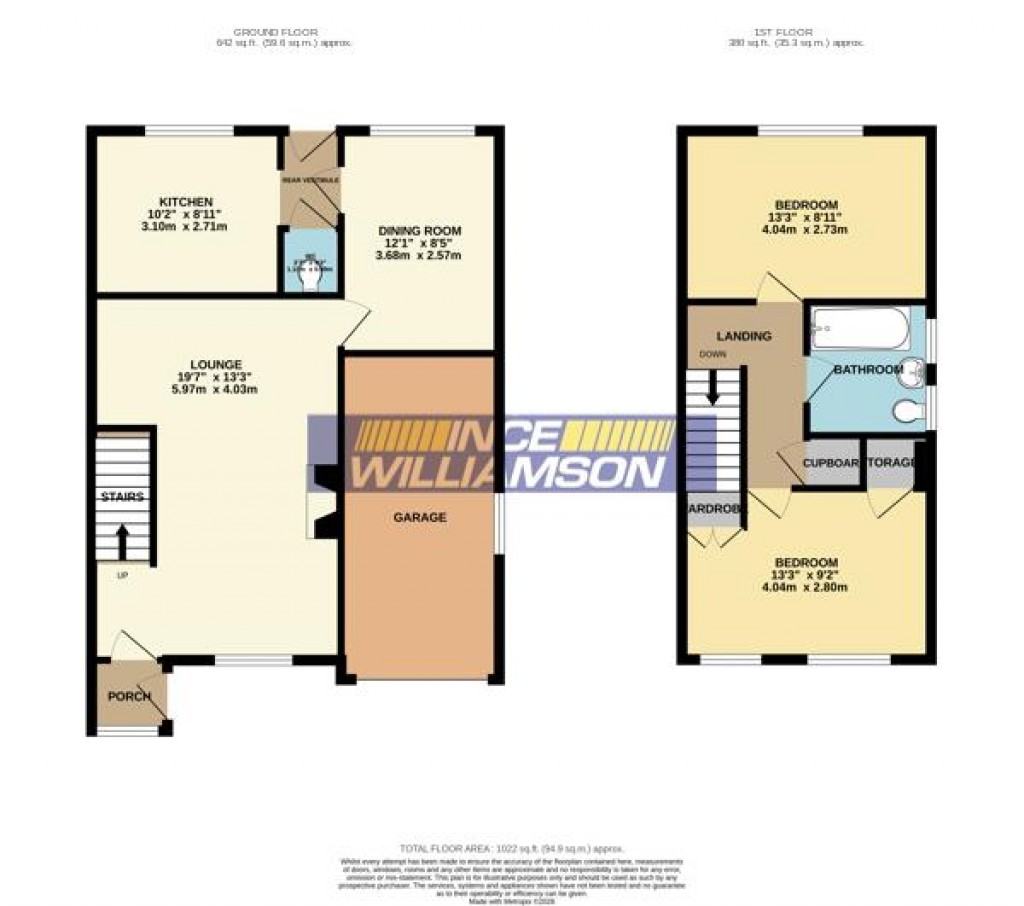 Floorplans For Ambleside Avenue, Euxton, Chorley