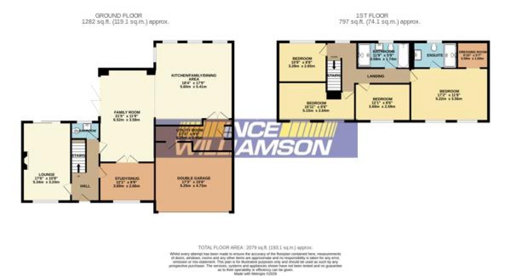 Floorplans For Long Copse, Astley Village, Chorley