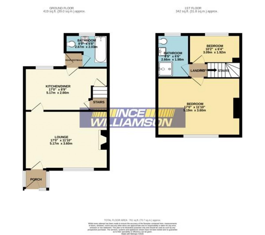 Floorplans For Town Lane, Whittle-Le-Woods, Chorley