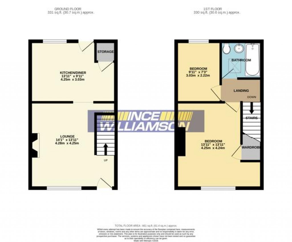 Floorplans For Mill Street, Wheelton, Chorley